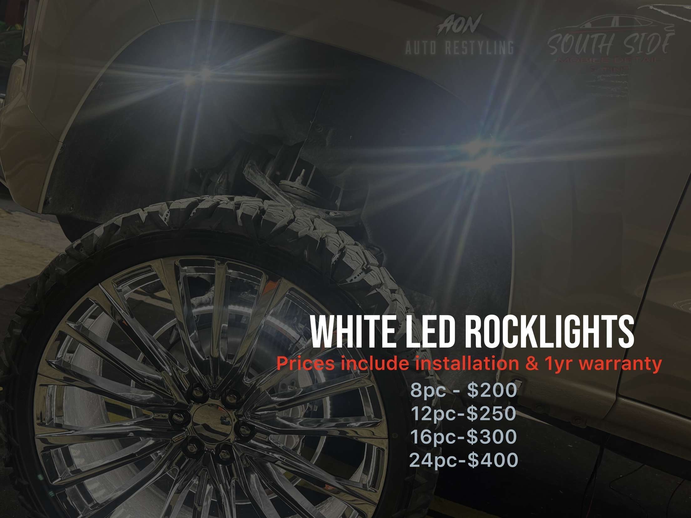 White LED Rock Lights